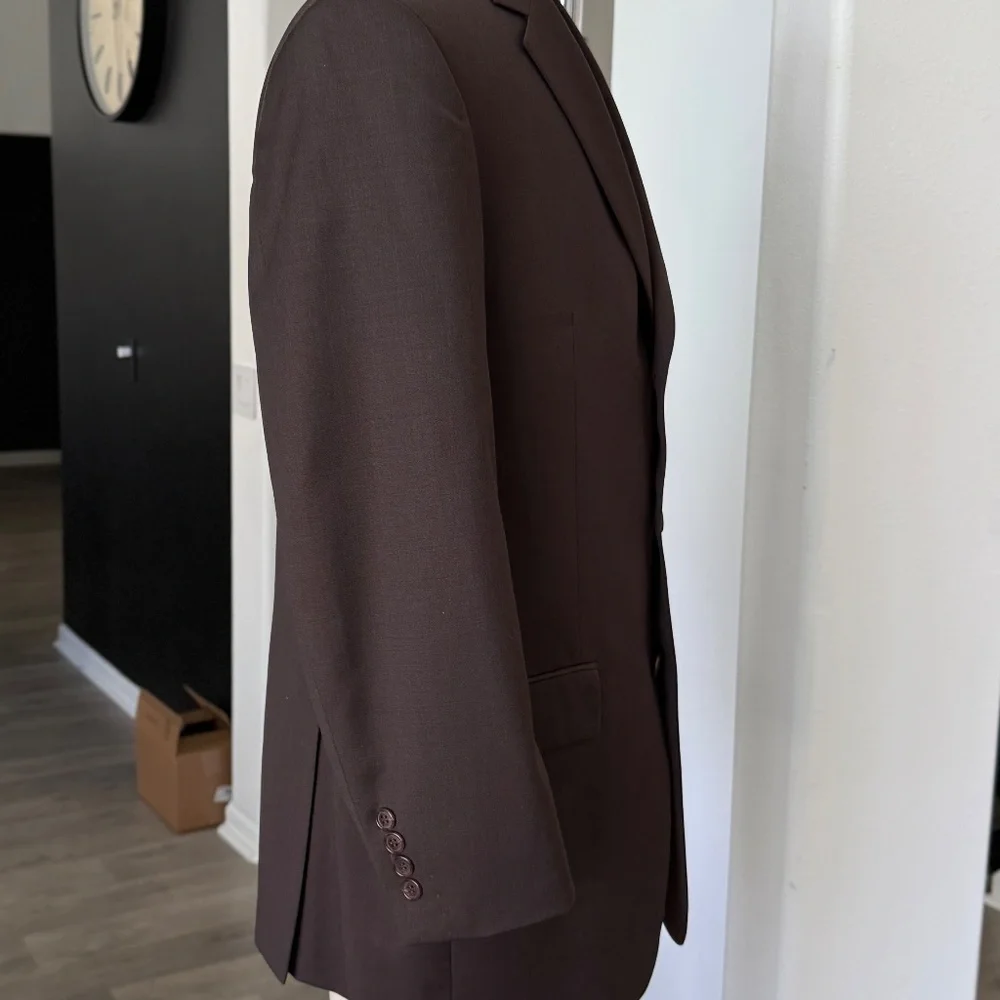 MICHAEL KORS Mens‎ Blazer 39R brown WOOL Sport Coat 3 Button Jacket